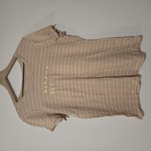 Banana Republic Women's Tan Striped Top